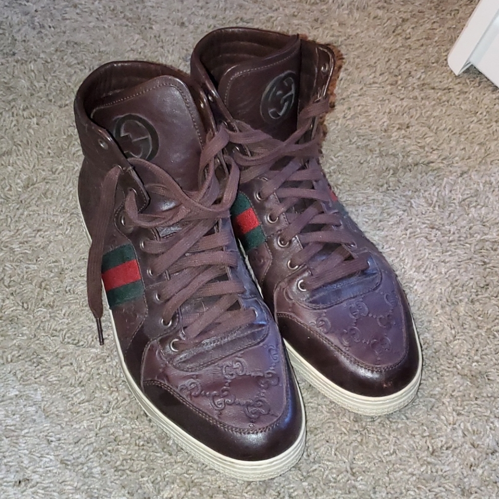 Gucci hightops Guccissina monogram